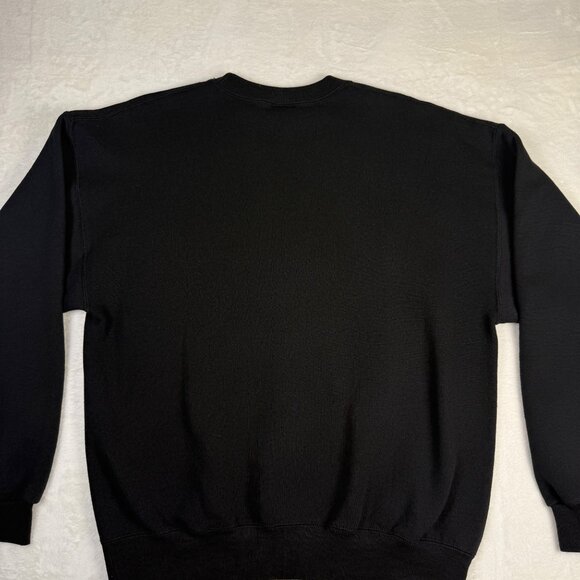 Vintage United States Marines Graphic Sweatshirt Black USA Made Large 90s Milita - Picture 6 of 7